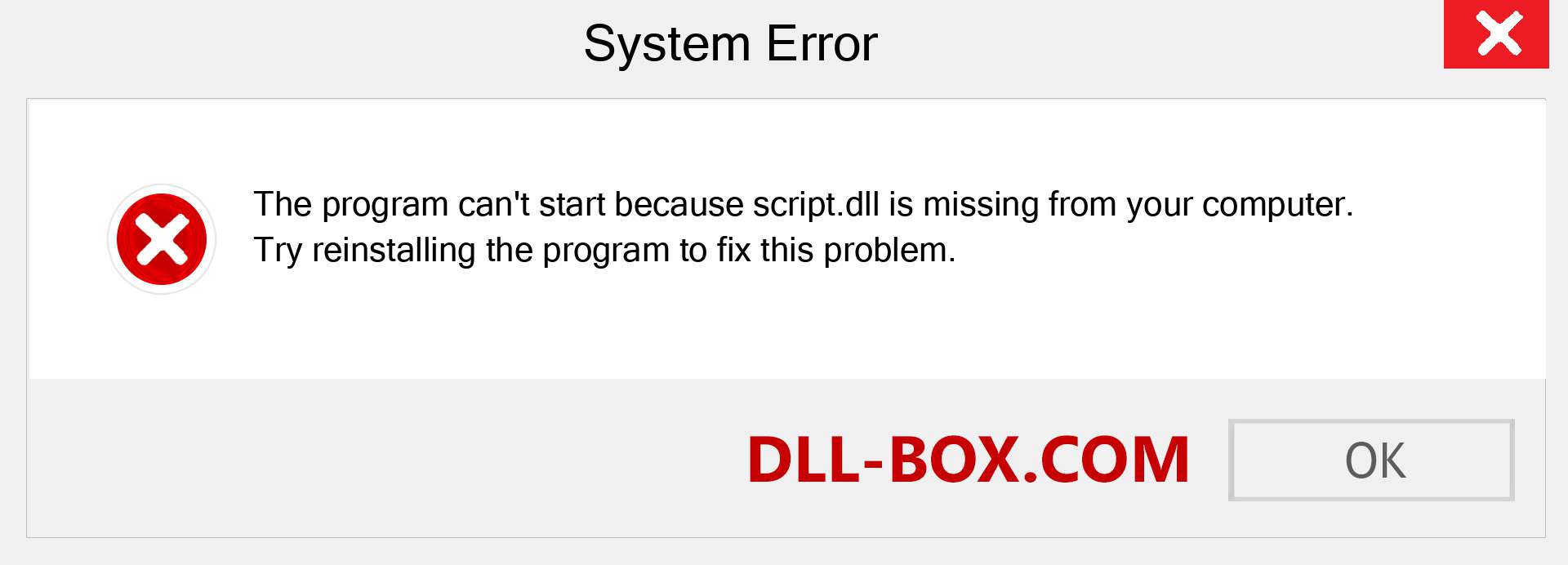 script.dll file is missing?. Download for Windows 7, 8, 10 - Fix  script dll Missing Error on Windows, photos, images